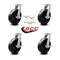 Service Caster 10 Inch Extra Heavy Duty Phenolic Wheel Caster Brakes 2 Swivel Locks SCC, 4PK SCC-KP92S1030-PHR-SLB-BSL-2-SLB-2 - alternate 1